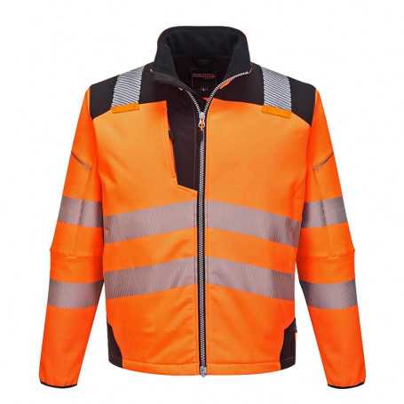 Blouson softshell haute visibilité Falcon - Orange Devant