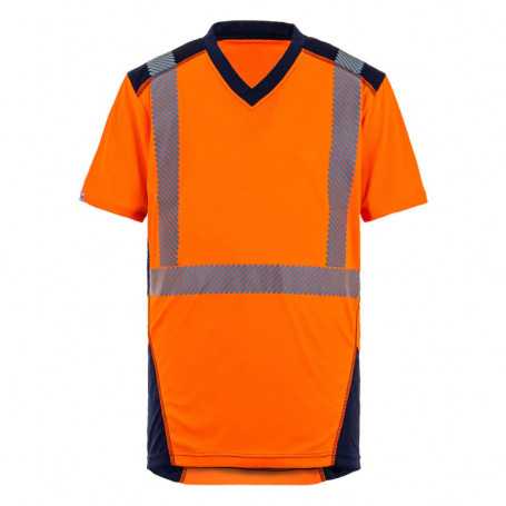 Tee-shirt haute visibilité Jakarta - Orange Devant