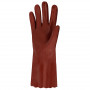 Gant PVC rouge 350 mm simple enduction - Paume