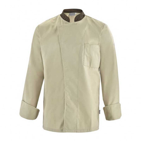 Veste de cuisine homme Cabbage - Marron Beige - Devant