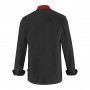 Veste de cuisine homme Cabbage - Noir Rouge - Dos