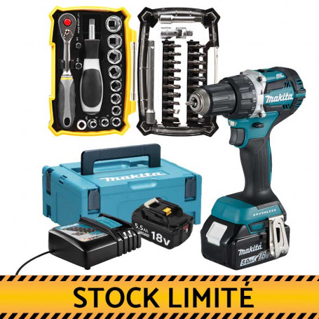 Pack perceuse visseuse MAKITA + Coffret embouts - Stock Limité