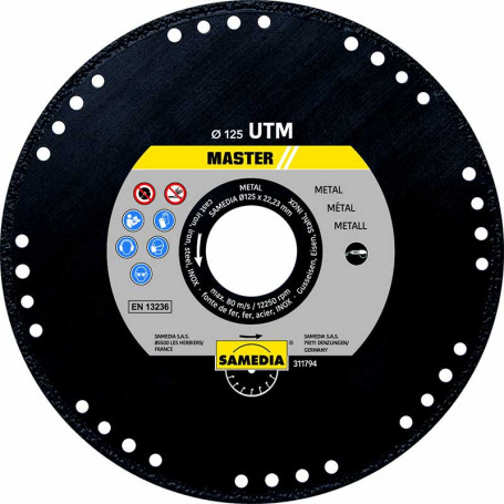 Disque diamant MASTER UTM| Métaux