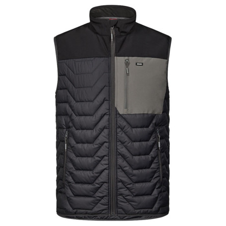 Gilet matelassé Entire polyvalent et confortable - gris noir face