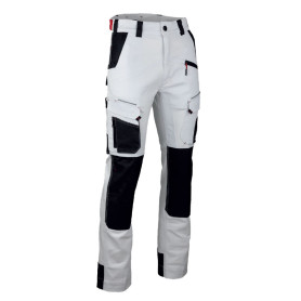 Pantalon stretch bicolore avec poches genouillères