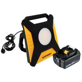 Projecteur LED 40W 4500 lumens hybride IP54 - Filaire / Batterie