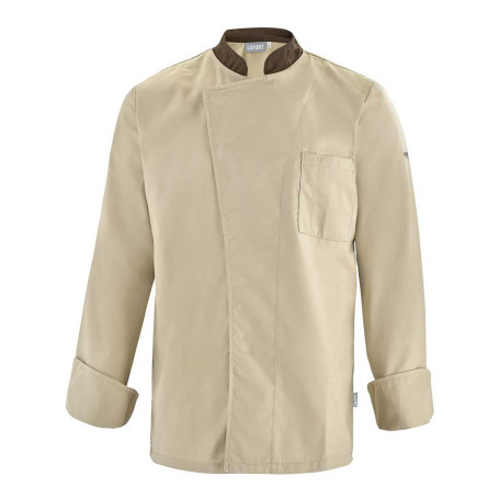 Veste de cuisine homme CABBAGE - BEIGE/MARRON Devant