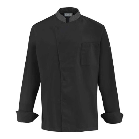 Veste de cuisine homme CABBAGE - NOIR/ANTHRACITE Devant