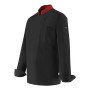 Veste de cuisine homme CABBAGE - NOIR/ROUGE 3/4