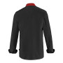 Veste de cuisine homme CABBAGE - NOIR/ROUGE Dos