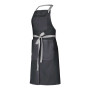 Tablier de cuisine mixte CLOVE ajustable et durable - ANTHRACITE / GRIS 3/4