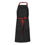 Tablier de cuisine mixte CLOVE ajustable et durable - Noir / Rouge Devant