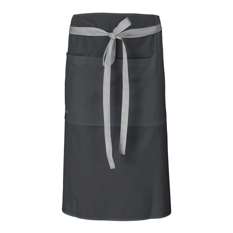 Tablier de cuisine court mixte PAPRIKA - Gris devant