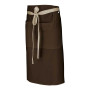 Tablier de cuisine court mixte PAPRIKA - Marron 3/4