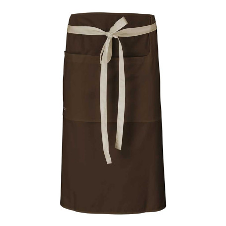 Tablier de cuisine court mixte PAPRIKA - Marron Devant