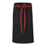 Tablier de cuisine court mixte PAPRIKA - Noir Devant