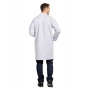 Blouse blanche homme pratique avec multiples poches - Dos Homme