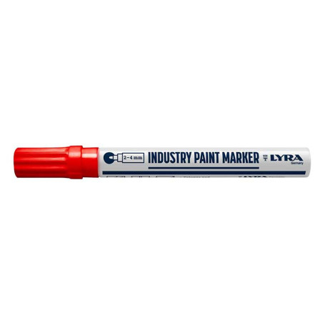 Marqueur peinture laqué pour surfaces lisses et poreuses - Rouge