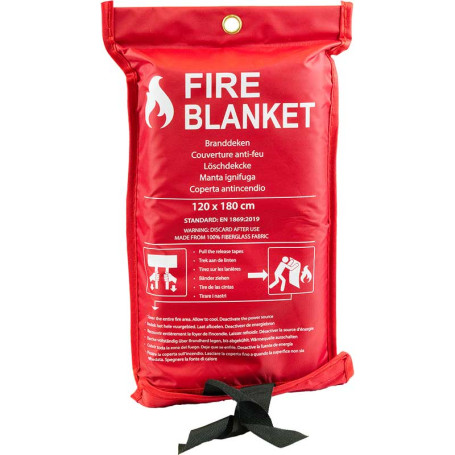 Couverture anti-feu étui souple 120 cm x 180 cm