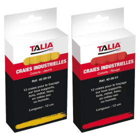 Craie industrielle hexagonale - Boite Jaune et Rouge