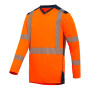 Tee-shirt haute visibilité Bali orange manche longue - Devant