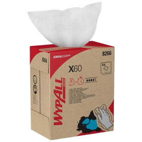 Chiffon blanc WYPALL boite carton 60 feuilles absorbant