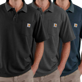 Polo de travail respirant avec poche poitrine