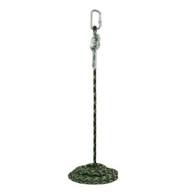 Cordage d'assurance RG500 Ø12 mm avec contrepoids et mousqueton