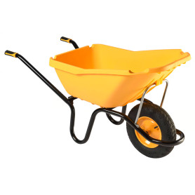Brouette pick-up jaune roue gonflée