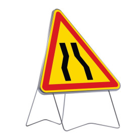 Panneau de signalisation temporaire chaussée rétrécie AK3