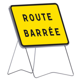 Panneau temporaire route barrée KC1