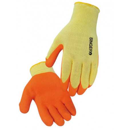 Gant paume latex orange