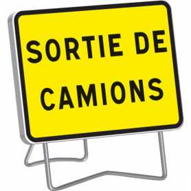 Panneau de signalisation temporaire sortie de camions KC1