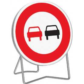 Panneau de signalisation interdiction de doubler B3