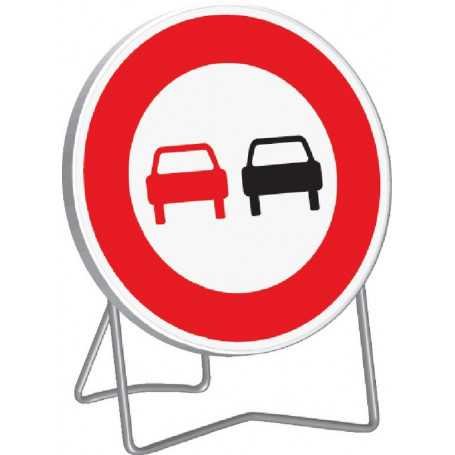 Panneau de signalisation interdiction de doubler B3