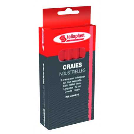 Craie industrielle hexagonale  rouge