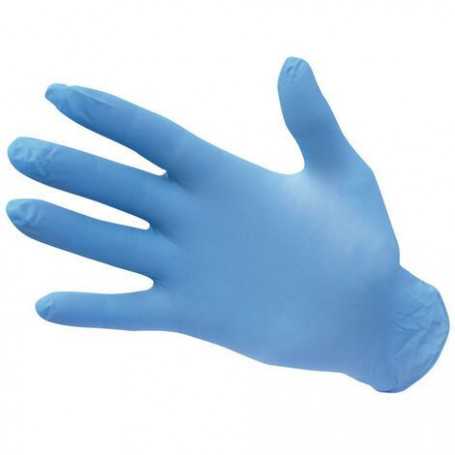 Gant nitrile bleu non poudré