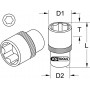 Douille ULTIMATE 6 pans 1/2"