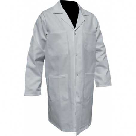 Blouse blanche homme pratique avec multiples poches