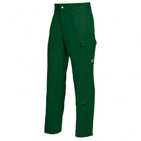 Pantalon de travail coton avec genouillères BP - Vert Devant