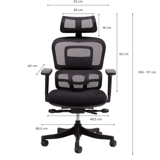 Chaise de bureau ergonomique PERCKO
