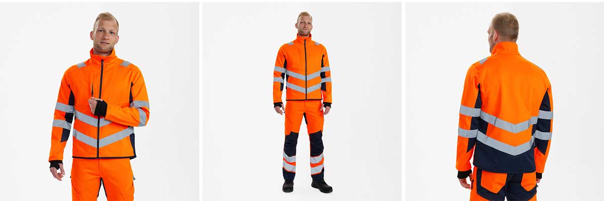 BLOUSON DE TRAVAIL SAFETY HAUTE-VISIBILITÉ ORANGE ENGEL