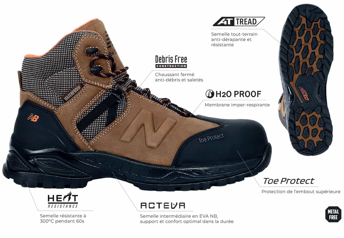 Chaussure de sécurité haute homme ALLSITE S7L NEW BLANCE