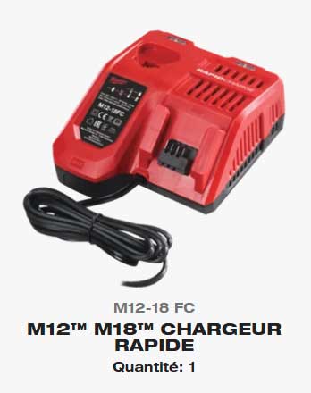 Pack batteries M18 et M12 avec chargeur - NRG M18 - Inclus : Chargeur