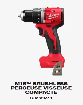 Perceuse Visseuse compacte brushless M18 BLDDRC-502C - Inclus