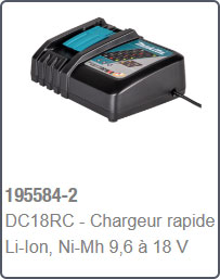 Perceuse visseuse DDF490RTJ - Chargeur rapide Makstar