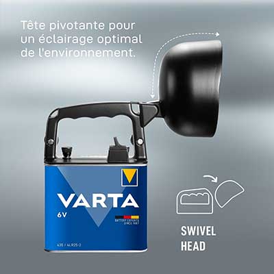 Projecteur LED de chantier Work Light BL40 6V - Tête pivotante