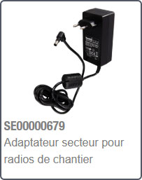 Radio de chantier XGT MR002G Bluethooth IP65 - Adaptateur secteur