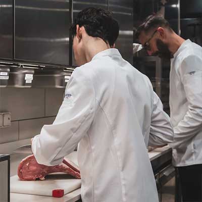 Veste de cuisine homme BASIL2 - MEA Blanc Dos