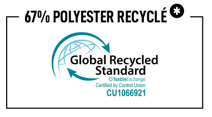 67% de polyester recyclé
